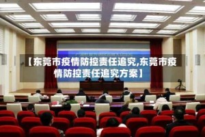 【东莞市疫情防控责任追究,东莞市疫情防控责任追究方案】